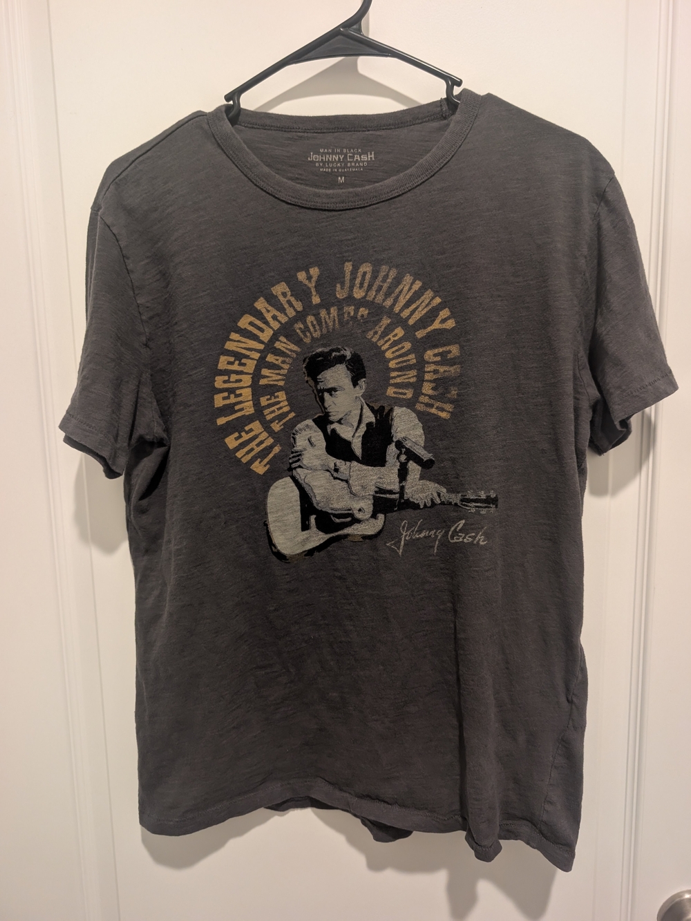 Lucky Brand Charcoal Johnny Cash Graphic Tee